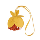 Bag Charm Yellow Leather Flower Long Bag Accessory