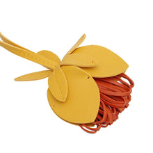 Cargar imagen en el visor de la galería, Bag Charm Yellow Leather Flower Long Bag Accessory
