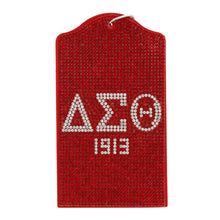 Load image into Gallery viewer, DST Red Sparkle Sorority Pride ID Badge Holder
