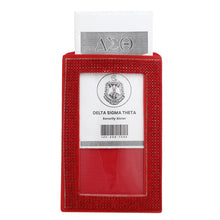 Load image into Gallery viewer, DST Red Sparkle Sorority Pride ID Badge Holder
