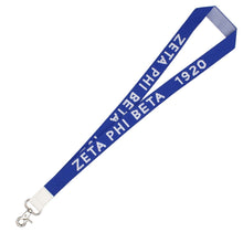 Load image into Gallery viewer, ZPB Blue Canvas Lanyard ID Badge Clip Women
