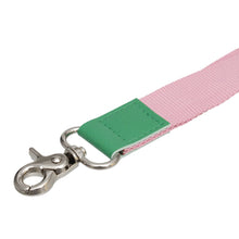 Load image into Gallery viewer, AKA Pink Canvas Lanyard ID Badge Clip Women
