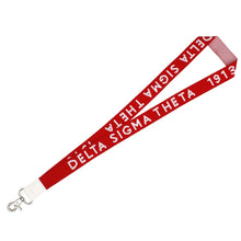 Load image into Gallery viewer, DST Red Canvas Lanyard ID Badge Clip Women
