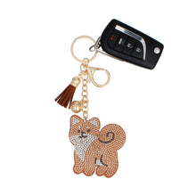 Load image into Gallery viewer, Keychain Cute Shiba Dog Pet Rhinestone Bag Charm
