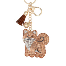 Load image into Gallery viewer, Keychain Cute Shiba Dog Pet Rhinestone Bag Charm
