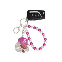 Cargar imagen en el visor de la galería, Breast Cancer Supportive Sister Silver Keychain
