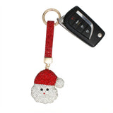 Keychain Red Glittery Santa Xmas Purse Charm Clip