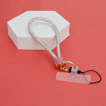 Load image into Gallery viewer, Rhinestone Phone Wrist Strap Pink Bling Accessory
