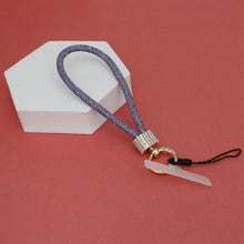 Load image into Gallery viewer, Rhinestone Phone Wrist Strap Purple Bling Accessory
