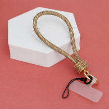 Load image into Gallery viewer, Rhinestone Phone Wrist Strap Topaz Bling Accessory
