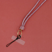 Load image into Gallery viewer, Rhinestone Long Phone Strap Pink Bling Lanyard
