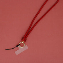 Load image into Gallery viewer, Rhinestone Long Phone Strap Red Bling Lanyard

