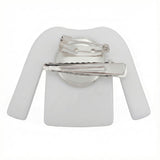 Keychain Black White Stripe COCO Shirt Pearl Clip