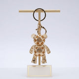 Keychain Rainbow Rhinestone Teddy Bear Bag Clip