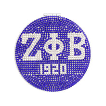 Cargar imagen en el visor de la galería, ZPB Sorority Blue Bling Mirror Compact
