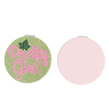 Load image into Gallery viewer, AKA Sorority Green Pretty Girl Mirror Compact
