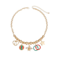 Cargar imagen en el visor de la galería, Charm Necklace Gold Red Green Luxe G for Women

