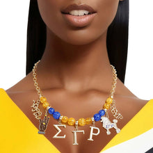 Load image into Gallery viewer, Blue Bead Sigma Necklace
