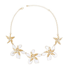 Load image into Gallery viewer, Necklace White Gold Tropical Flower for Women
