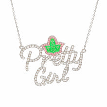 Load image into Gallery viewer, AKA Pretty Girl Clear Pendant Necklace Women
