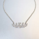 AKA Winged Bling Pendant Silver Chain Necklace