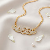 DST Winged Bling Pendant Gold Chain Necklace