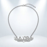 DST Winged Bling Pendant Silver Chain Necklace