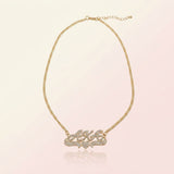 AKA Heart Bling Pendant Gold Chain Necklace