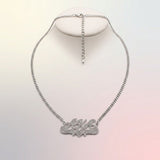 AKA Heart Bling Pendant Silver Chain Necklace