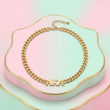 AKA Sorority Gold Chain Greek Letter Necklace
