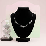 Alpha Kappa Alpha Silver Script Chain Necklace