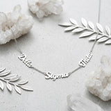 Delta Sigma Theta Silver Script Chain Necklace