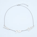 Zeta Phi Beta Silver Script Chain Necklace