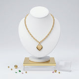 AKA Gold 1908 Legacy Heart Lock Chain Necklace