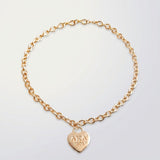 AKA Gold 1908 Legacy Heart Lock Chain Necklace