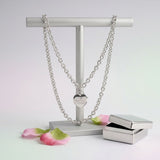 AKA Silver 1908 Legacy Heart Lock Chain Necklace