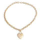 DST Gold 1913 Legacy Heart Lock Chain Necklace