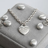 DST Silver 1913 Legacy Heart Lock Chain Necklace