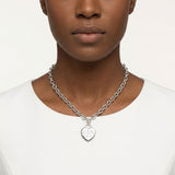 DST Silver 1913 Legacy Heart Lock Chain Necklace