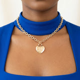 SGRHO Gold 1922 Legacy Heart Lock Chain Necklace