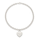 AKA Silver 1908 Legacy Heart Lock Chain Necklace