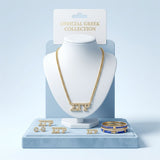 SGRHO Gold Rhinestone Greek Letter Necklace