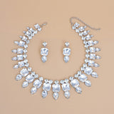 Collar Clear Silver Red Carpet Ready Crystal Set