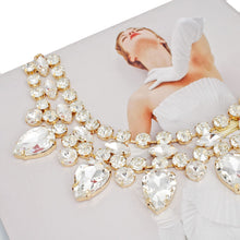 Load image into Gallery viewer, Formal Brilliant Gold Teardrop Crystal Necklace
