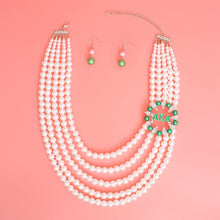 Load image into Gallery viewer, Necklace White Pearl AKA Set for Women
