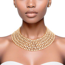 Load image into Gallery viewer, Chainmail Choker Gold Wide Necklace for Women

