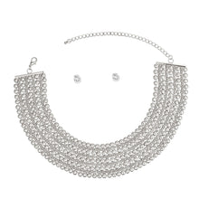 Load image into Gallery viewer, Chainmail Choker Silver Wide Necklace for Women
