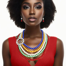 Load image into Gallery viewer, OES Sorority Multi Pearl Elegant Necklace Women
