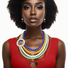 Load image into Gallery viewer, OES Sorority Multi Pearl Necklace Set for Women
