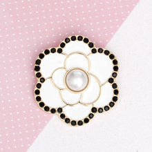 Load image into Gallery viewer, Brooch White Camellia Flower Gold Pin for Women
